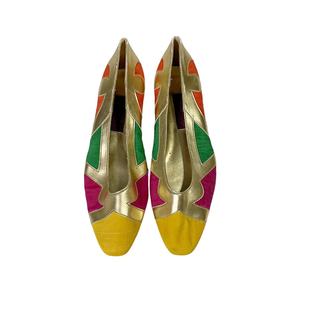 Princess Robyn Colorful Mini Heel Loafer Dress Business Casual Shoes Size 9.5 - Picture 2 of 11